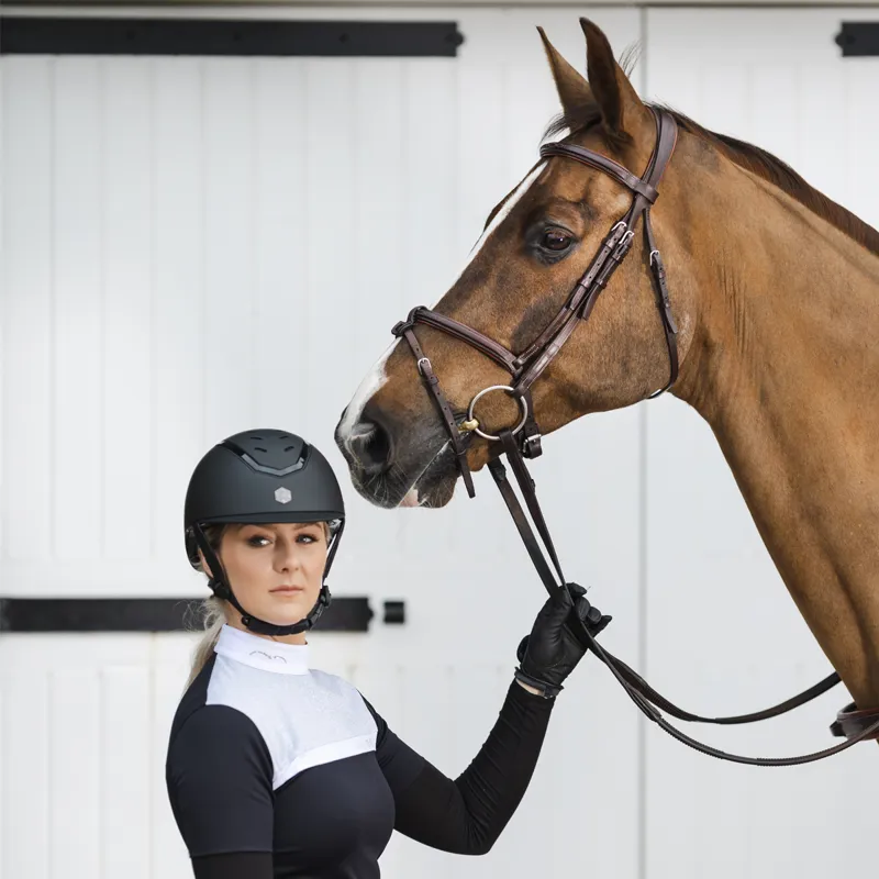 EQX by Charles Owen Kylo Riding Hat Black Matte/Black Gloss